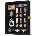 11x14 Pin Display Case for Military Badges & Medals - Black Variation