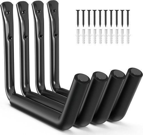 Niffgaff Heavy Duty Garage Storage Hooks - 120 LB Capacity Wall-Mounted Rack for Kayaks, Ladders & Bikes