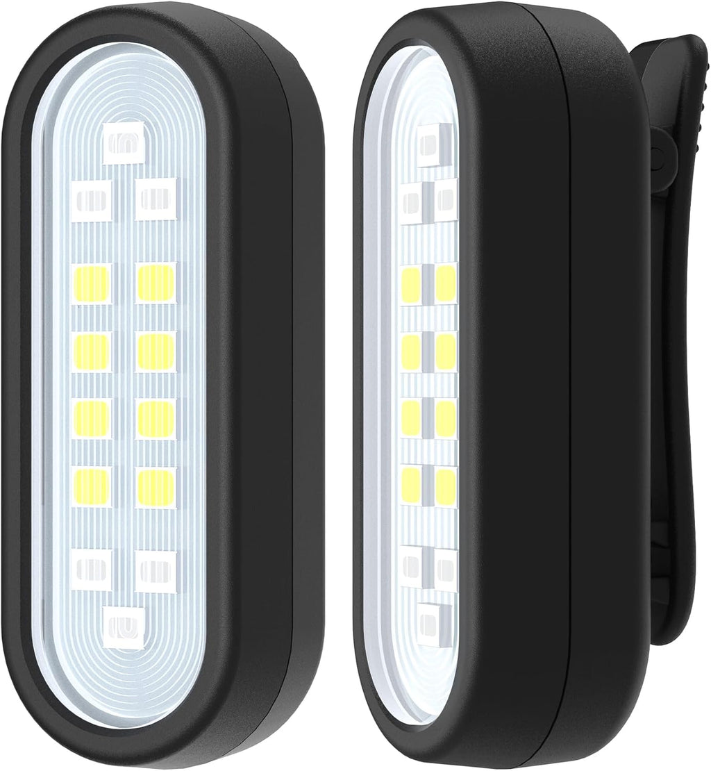 Yaklim Running Light - 2 Pack Rechargeable Clip-On Flashlights for Night Safety | Hands-Free LED for Runners