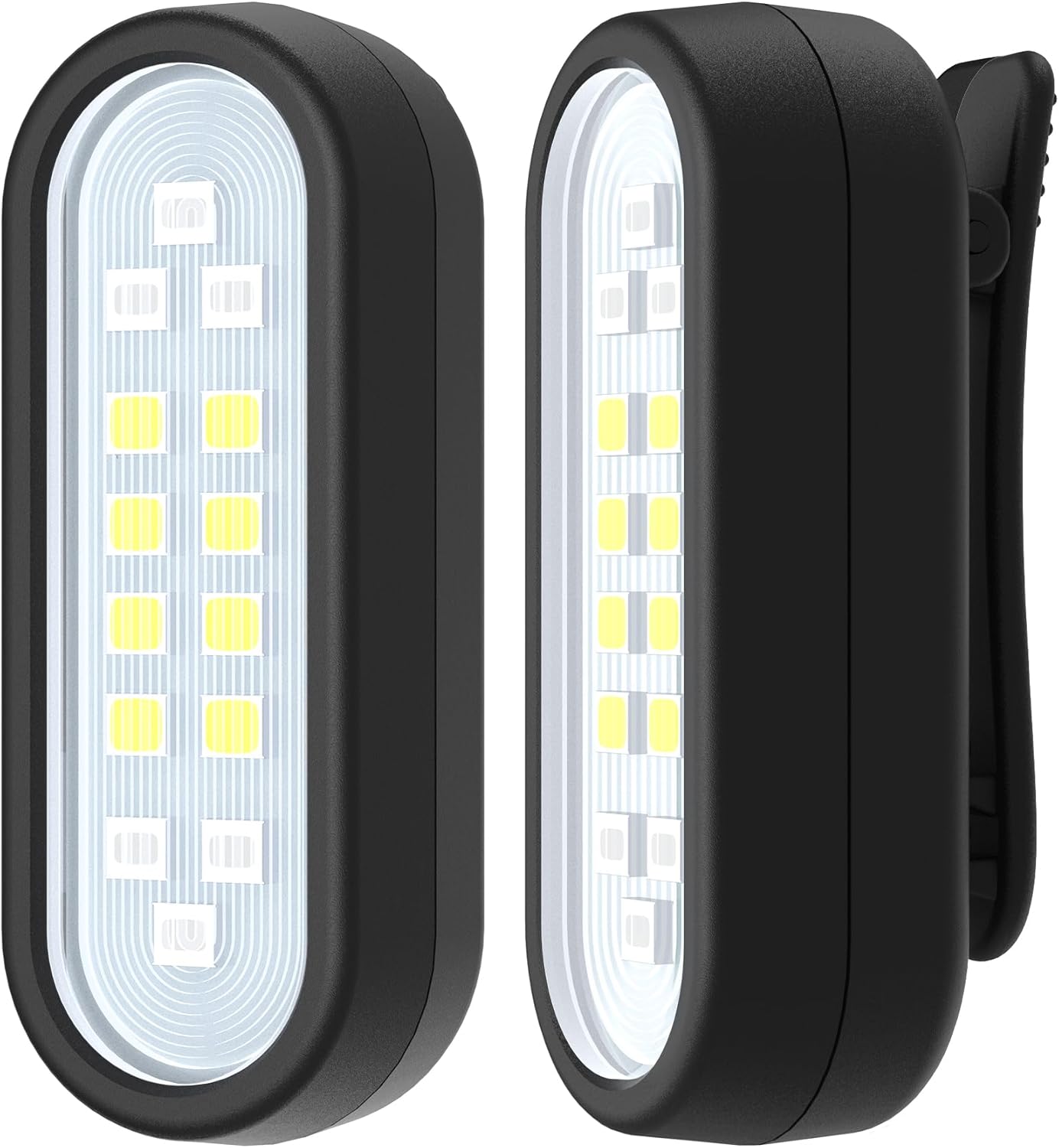 Yaklim Running Light - 2 Pack Rechargeable Clip-On Flashlights for Night Safety | Hands-Free LED for Runners