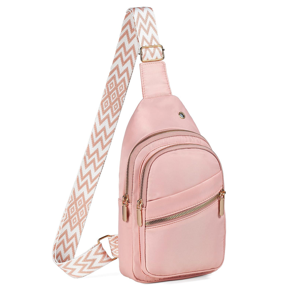 Xsecnua Crossbody Sling Bag Small Sling Backpack, Cross Body Bag Chest Bag for Women Men Travel Hiking Daypack