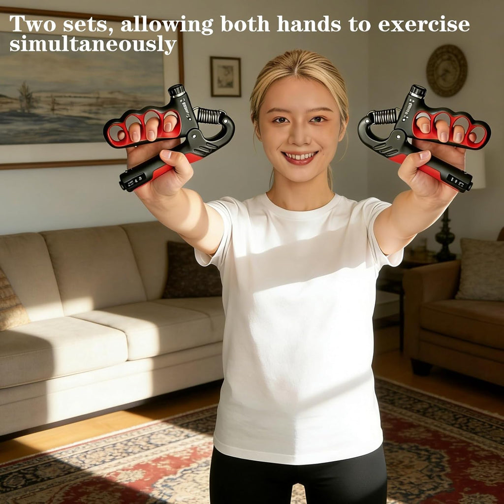 Regine Switzerland Hand Gripper - Adjustable 11-220LB Resistance Grip Trainer for Muscle Building