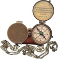 Brass Compass for Religious Gifts, Confirmation Gifts, Baptism Gifts, Best Easter, Christian Gifts for Men, Catholic Gifts, Birthday Gifts, Gifts for Teen Age, Graduation Gifts. (Psalm)