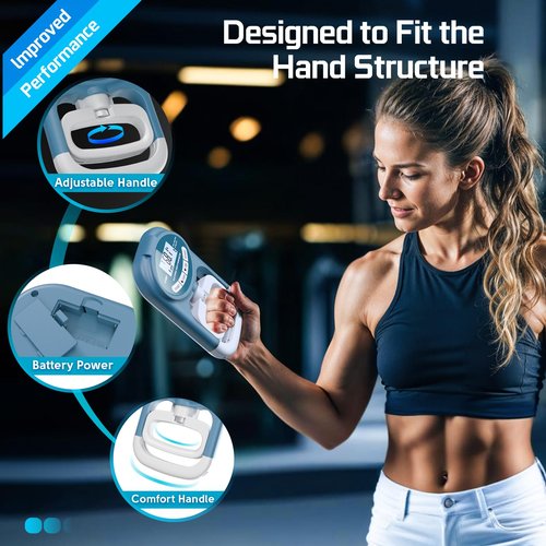 Grip Strength Tester Hand Dynamometer - Electronic Meter Digital Agarre Grip Strength Trainer 265 Lbs / 120 Kgs with Accessory for Sports Home School Gym Use