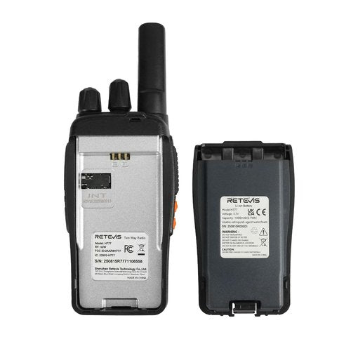 Retevis H-777 Walkie Talkie Rechargeable Long Range,Portable Two-Way Radio, Flashlight, Emergency Alarm, Hands Free(1 Pack)