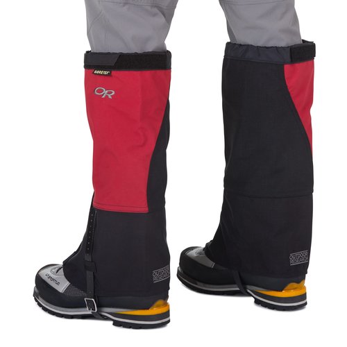 Outdoor Research Unisex Expedition Crocodile Gore-TEX Gaiters, Chili/Black, M