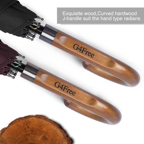 G4Free Golf Umbrella - 52/62 Inch Windproof UV Protection with Classic J Handle - Auto Open Design