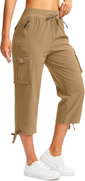 Soothfeel Women's Cargo Capris - Lightweight Quick-Dry Hiking Pants with 6 Pockets | Casual Summer Wear