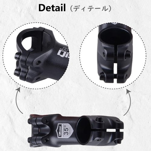 JEELAD Bike Stem 31.8 Bicycle Handlebar Stem Bike Fork Extender Short Handlebar Riser Aluminum Alloy for Bicycle Road Bike MTB BMX Mountain Bike Cycling