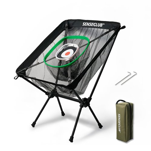 SENSECLUB Chipping Net, Indoor Chipping Net and Mat, Golf Practice Target with Tee and Balls, Outdoor Backyard Golf Game Gifts for Golfer