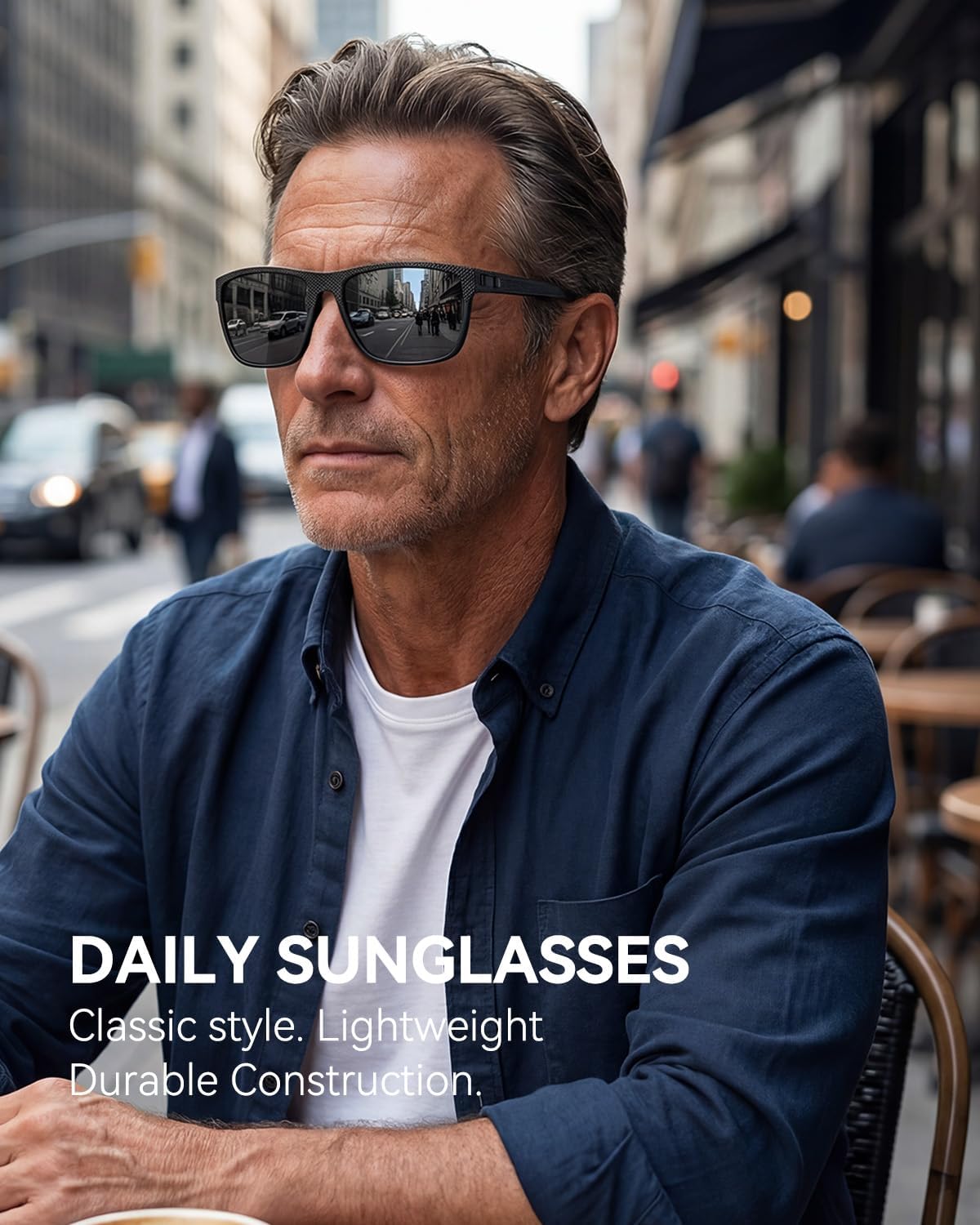 Polarized Sunglasses | Men's UV Protection Sunglasses - Lightweight for Driving, Fishing & Golf