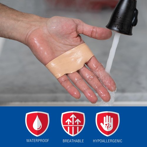 Nexcare Blister Prevention Tape, Waterproof Foam Medical Tape, Latex-Free, Sticks Firmly to Skin to Help Prevent Blisters - 1 in x 5 yds, 4 Rolls of Tape
