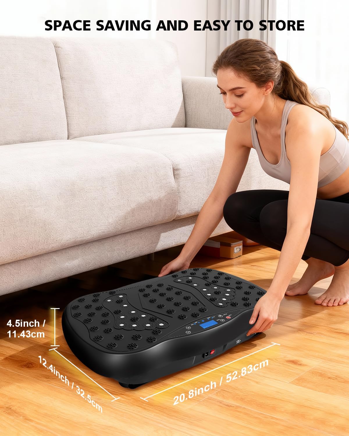 Skiennix Vibration Plate Exercise Machine - 10 Auto Modes & 200 Levels for Weight Loss | 450lbs Capacity