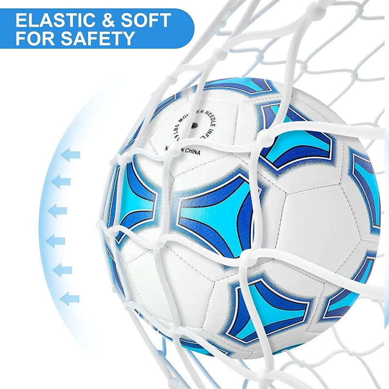 Color-Changing Soccer Ball Size 3-5 with Carry Net, Pump & Needles – UV-Activated Fun Gift for Kids (Blue 4-6 Age)