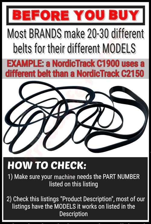 Treadmill Drive Belt | Part No. 1000109551 | Compatible with Horizon T101 Treadmills