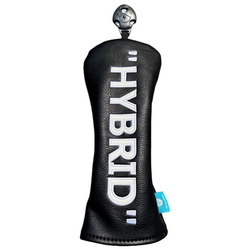 Golf Club Headcover 3 Wood Headcover Black n White Premium PU Leather Driver #3 Fairway Wood Hybrid Wood Head Cover Fits for All Brand (for hybrids)