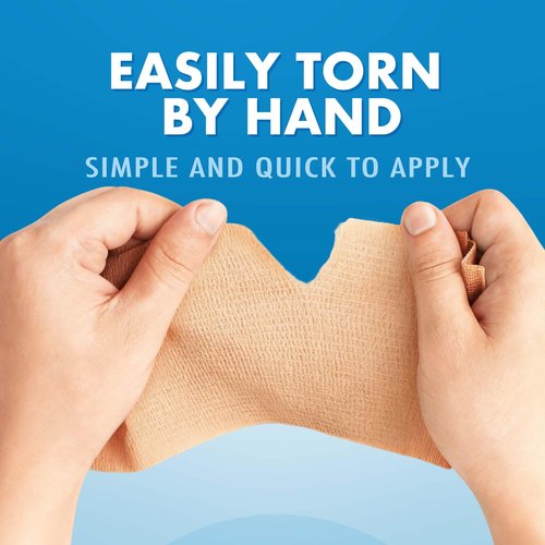 LotFancy Self Adhesive Bandage Wrap, 12 Pack, 2" x 5 Yards Non Woven Medical Tape, First Aid Tape for Athletic Wrist Ankle Sprains Swelling, Tan Color