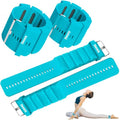 Adjustable 2 LB Ankle Wrist Weights Pair Women Men, Wearable Ankle/Wrist Weights Suitable for Yoga, Exercise,Barre,Strength Training Set of 2 (1Lb Each) (blue)