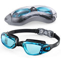 Aegend Swim Goggles, Swimming Goggles No Leaking Full Protection Adult Men Women Youth, Flexible, Detachable, Navy Blue