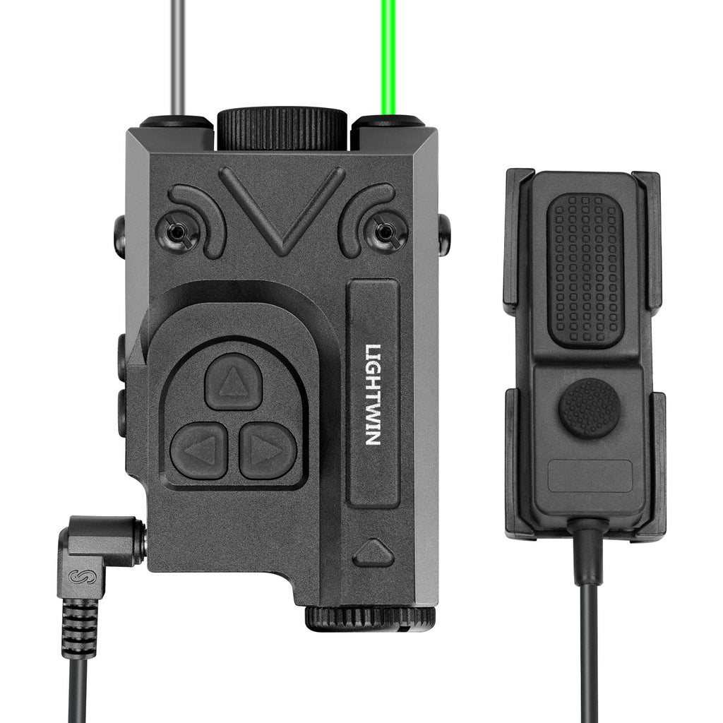 SMSlaser Compact Green Laser Sight + Infrared(IR) Laser Sight with 1200 Lumens Tactical Flashlight, 4-Level Brightness, Strobe Function for Laser and Flashlight, Housed in Hard-Anodized Aluminum Alloy