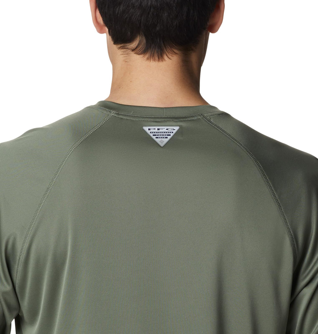 Columbia Men's Terminal Tackle Long Sleeve Shirt, Cypress/Key West Logo, X-Large Tall