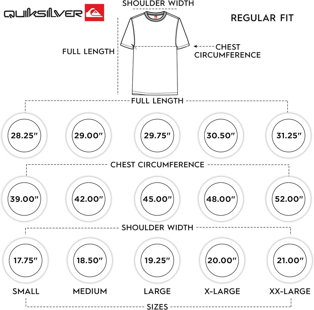 Quiksilver Men's Premium Soft Cotton Tee - Regular Fit Short Sleeve T-Shirt in Classic Colors