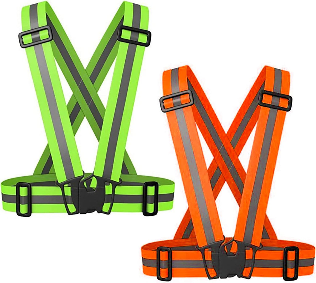 Reflective Safety Vest | 2-Pack High Visibility Vests with Adjustable Straps for Outdoor Activities