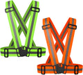 Reflective Safety Vest | 2-Pack High Visibility Vests with Adjustable Straps for Outdoor Activities