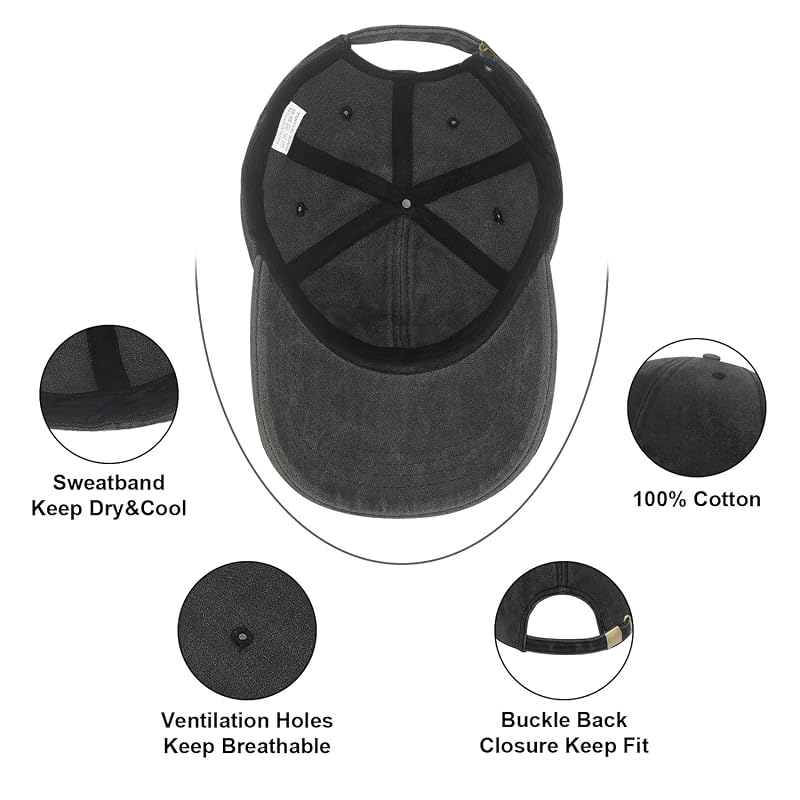 Funny Men Hat Embroidered Baseball Cap - Dumpster Fire Leader Variation of THIS listing: Black-funny1