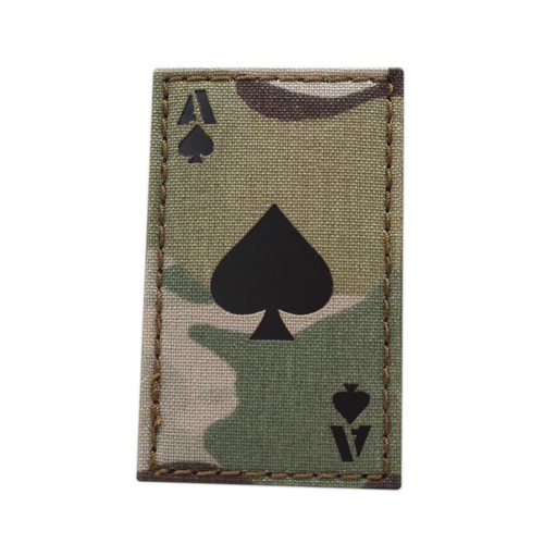 IR mult1cam Ace of Spades Death Dead Card 2x3.5 Morale Tactical Hook Patch
