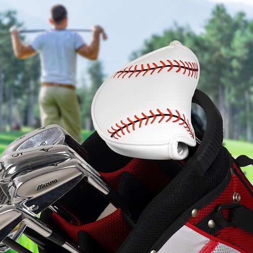 CRAFTSMAN GOLF Baseball White Mallet Putter Cover Headcover for Scotty Cameron Odyssey (Baseball)