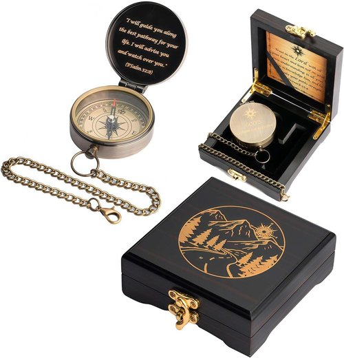 God's Guide & Blessing Wood Box | Inspirational Gift for Men & Boys - Perfect for Baptism & Graduation
