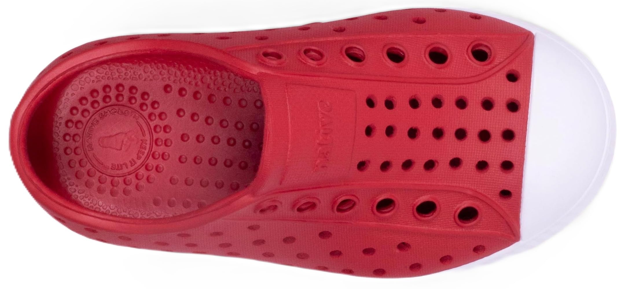 Native Shoes Unisex-Kids Jefferson Sneakers, Ruby Red/Shell White, 13 Little Kid