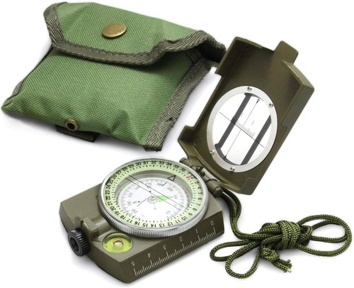 Eyeskey Tactical Survival Compass - Waterproof & Impact Resistant Lensatic Sighting | Includes Lanyard & Pouch