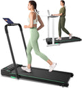UREVO Smart 2-in-1 Folding Treadmill - Compact Walking Pad with Safety Handle & Dual LED Display