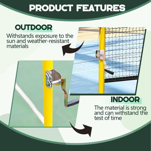 Xanadued Volleyball Net Crank, Hand Crank Tensioner for Tennis Pole Net, Badminton and Outdoor Volleyball