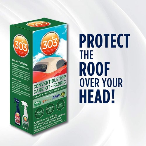303 Products Convertible Top Cleaning Kit - Cleaner & Fabric Guard for Water Repellency | 32 fl oz
