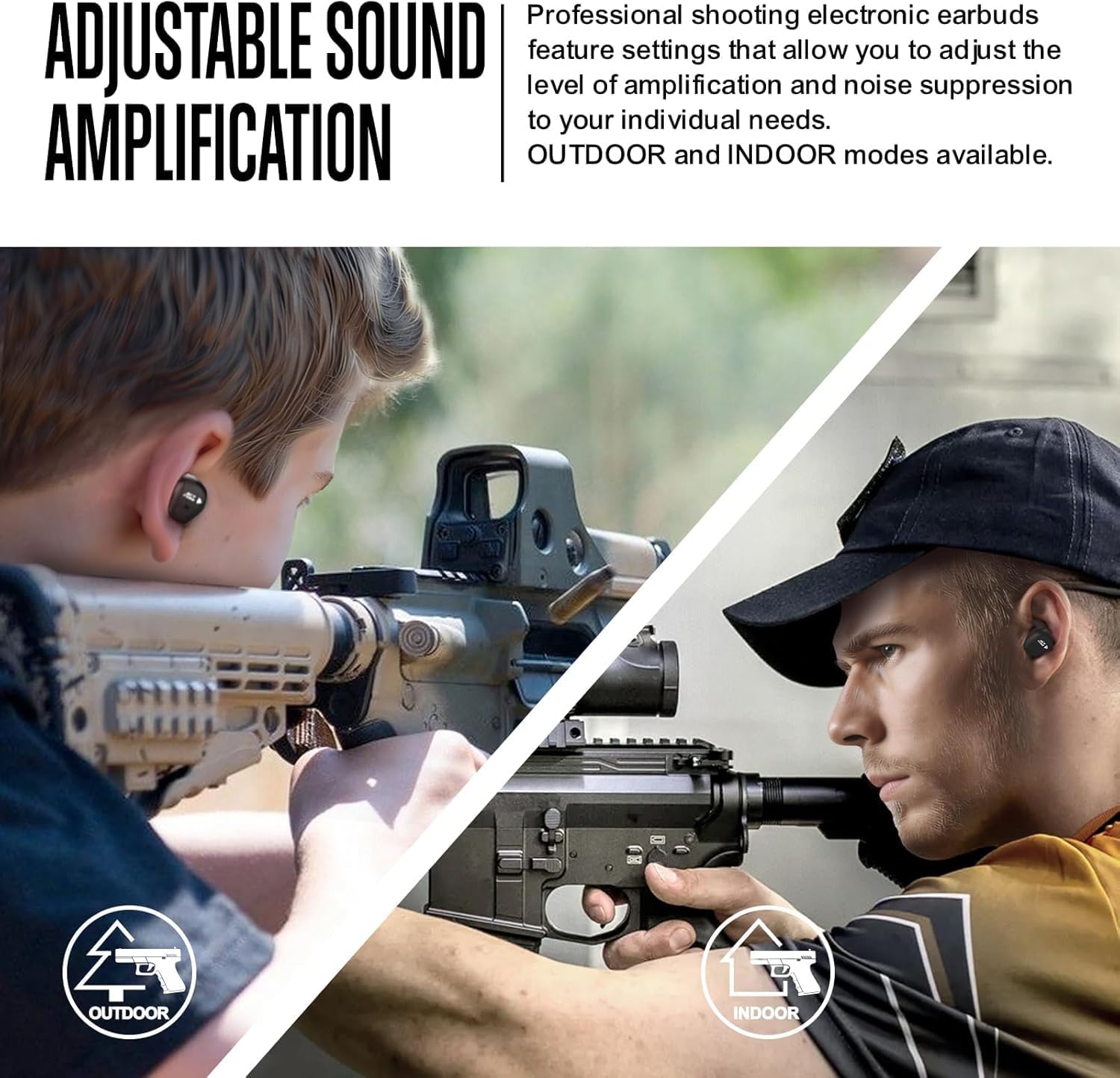 Regine Switzerland Shooting Ear Protection Ear Plugs - Electronic Noise Reduction Earbuds