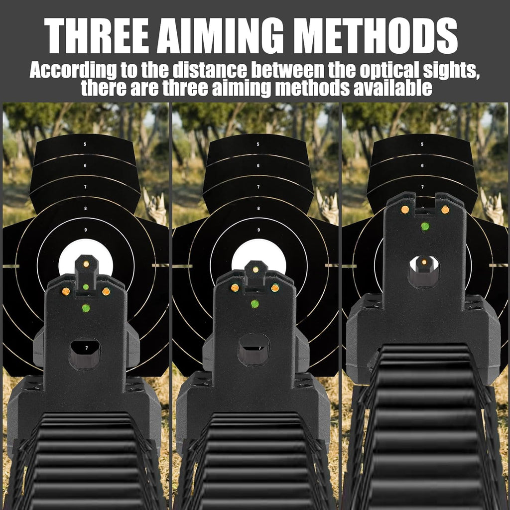 ZBULAR ZR-L3 Fiber Optic Front & Rear Sight - Multiple Aiming Methods for Enhanced Accuracy