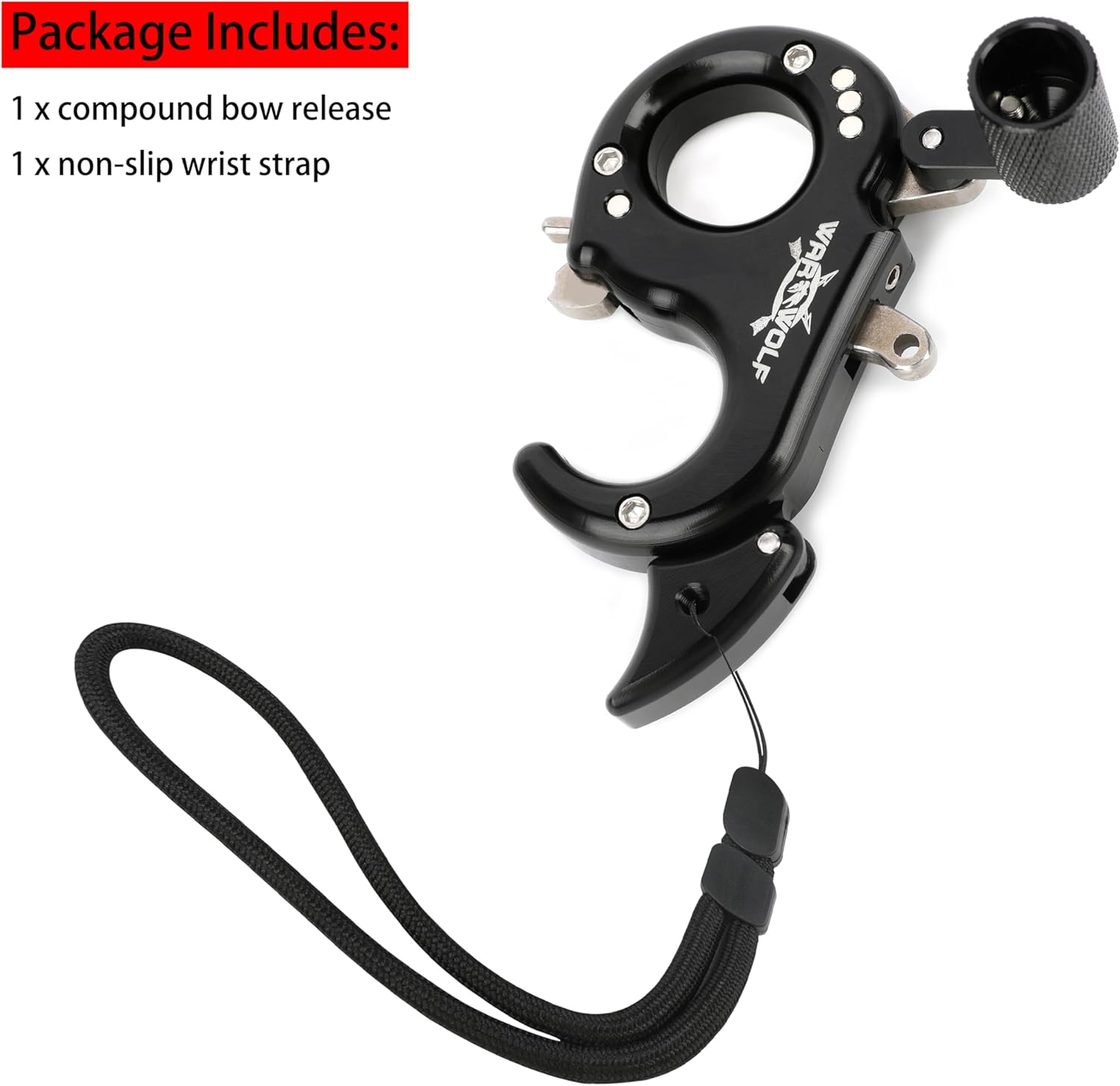 Skiennix Compound Bow Release - Adjustable 2/3 Fingers Thumb Trigger for Left/Right Handed Use
