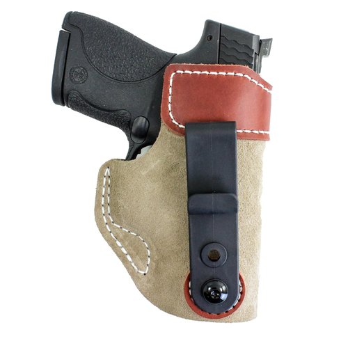 DeSantis Sof-Tuck IWB Holster- Compatible with GLOCK 26, 27, 33, S/A XDS 3.3""- Walther PPS, PPS M2, PK380 - S&W M&P CPT 9/40, CZ 2075 RAMI - Taurus PT111, PT140 G2 Mil, G2S, G2C- Right Hand Draw, Tan