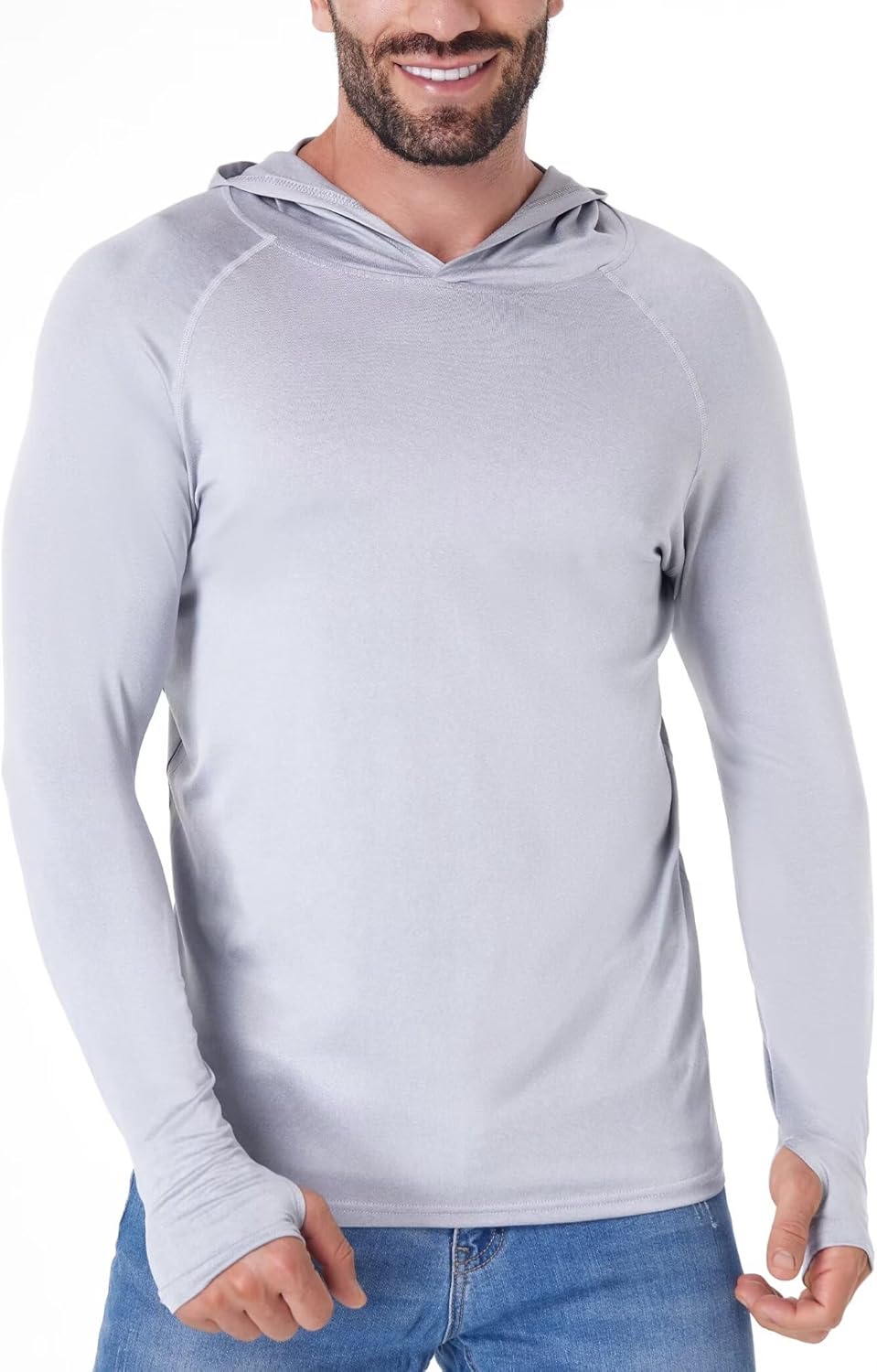 OYGSieg Men's Athletic Hoodies - Long Sleeve Fishing Shirt with UPF 50+ Sun Protection | Lightweight & Comfortable