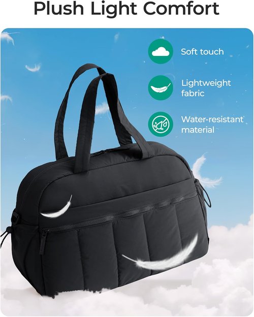BAGSMART Gym Bag for Women - Lightweight Duffle with Wet Pocket | Water-Resistant Travel Weekender