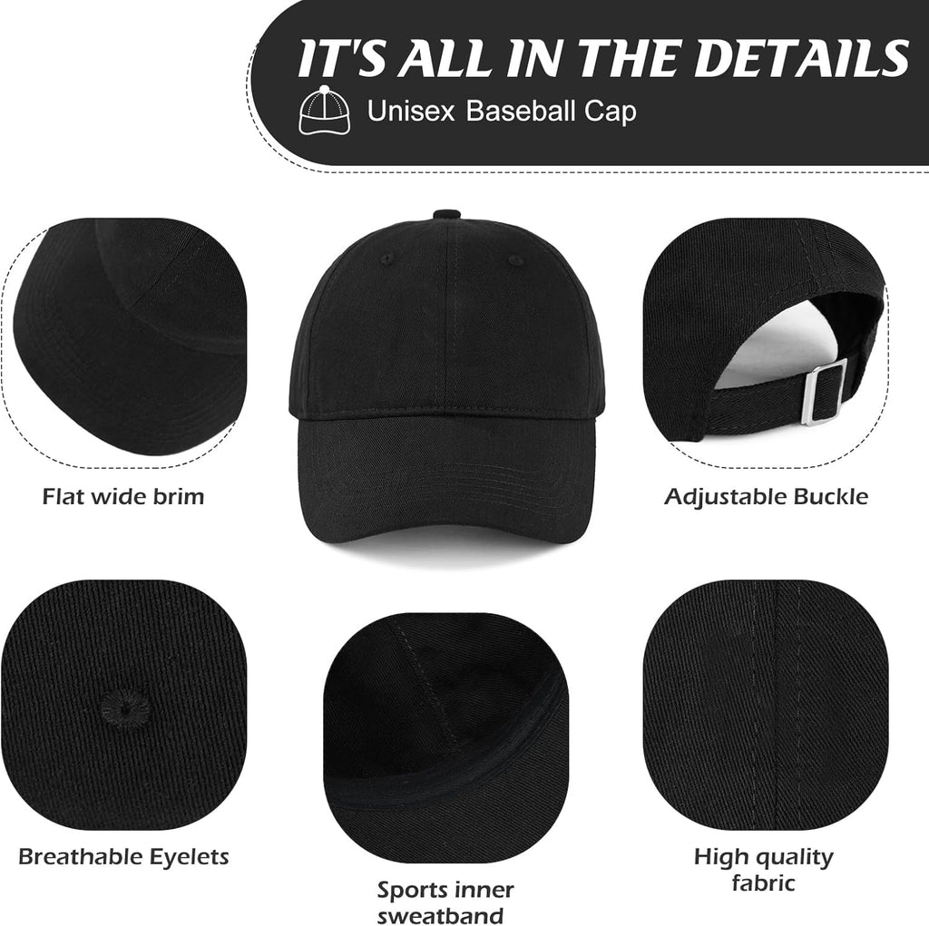 American Trends Baseball Cap - Adjustable Cotton Dad Hat for Women & Men | Classic Ponytail Design