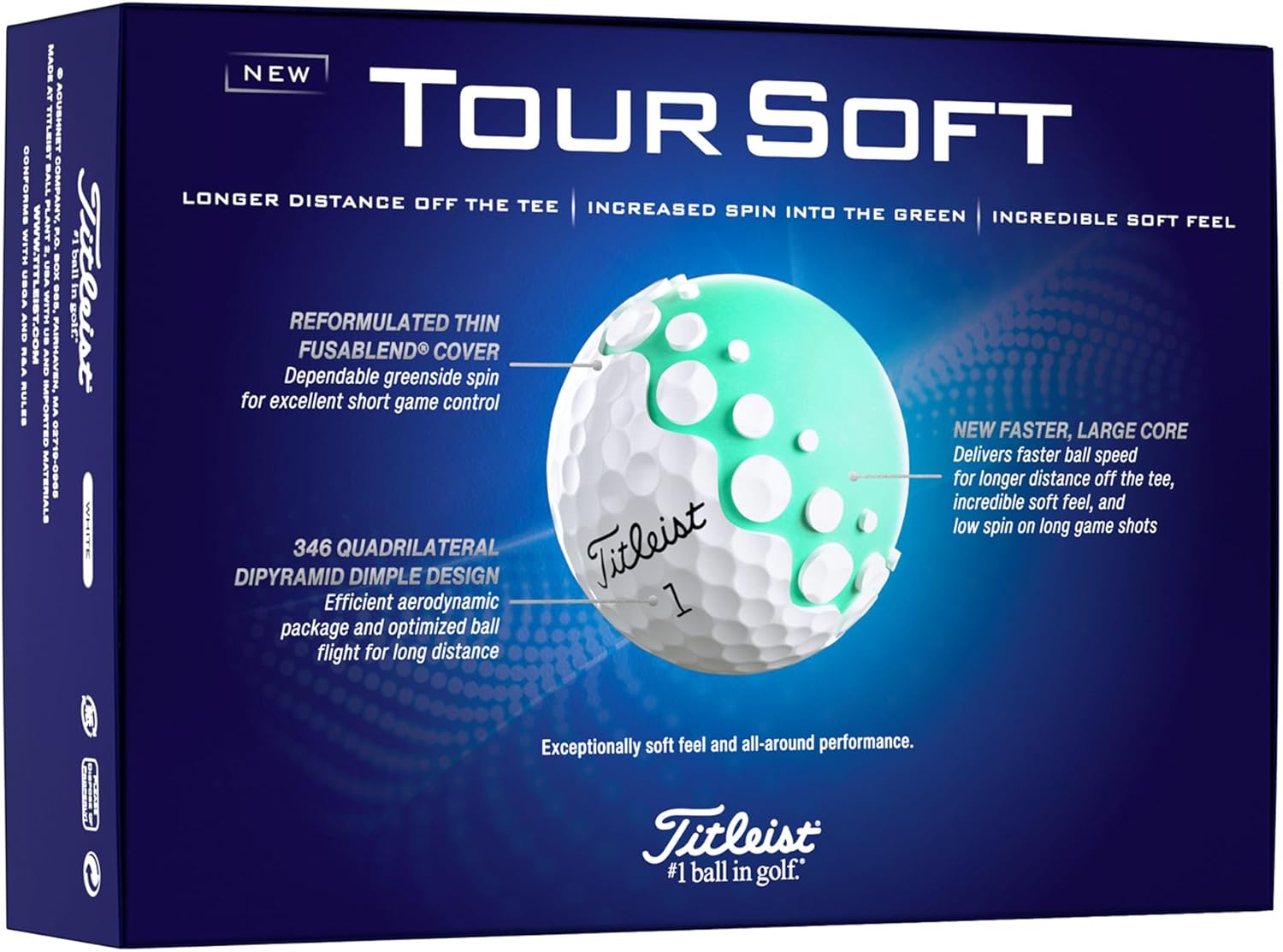Titleist Tour Soft Golf Balls - Exceptional Feel & Distance | Prior Generation Design