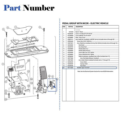 Gaoerfu-CP MCOR 4 Throttle Potentiometer for Club Car DS/Carryall & Precedent 2012-up, Potentiometer Accelerator, OEM# 105116301, 103850401(MCOR 3)