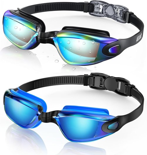 Aegend Swim Goggles - No Leak Design for Adults & Youth | 2-Pack for Ultimate Comfort