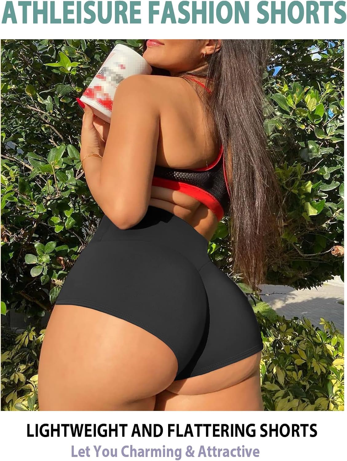 Skiennix Women's High Waist Yoga Booty Shorts - Spandex Butt Lifting Workout Leggings | Rave Ready