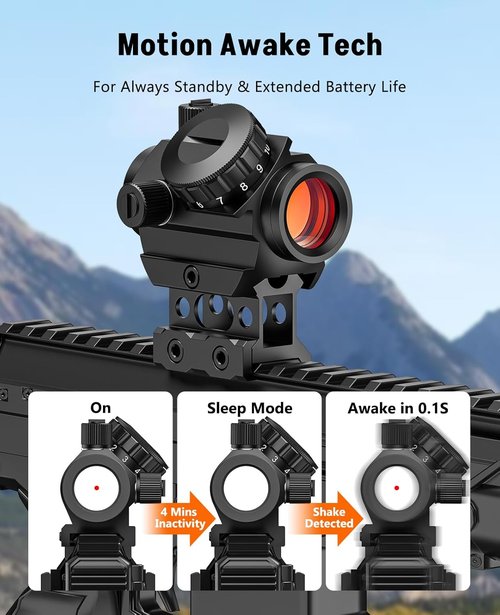 MidTen Red Dot Sight - 2 MOA Waterproof & Fogproof Optics | Compact 1x20mm for 21mm Picatinny Rail