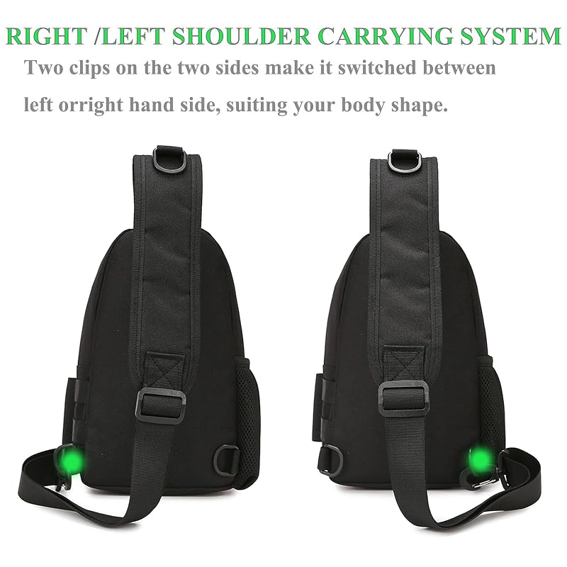 Fishing Sling Bag - Small Tackle Storage with Rod Holder (Black) – Ydmpro Variation